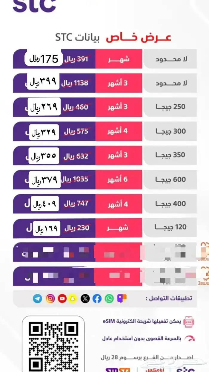 خصم على شرايحstc مسبقة الدفع 1