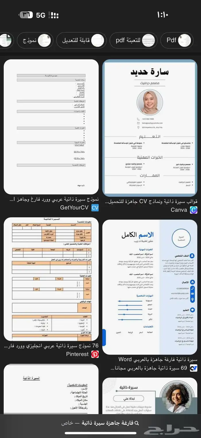 سيرة ذاتية احترافيه تقديمات على جميع البرامج ودعم 0