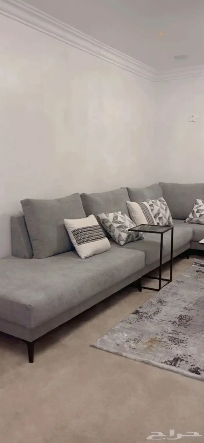 كنب وطاولات رصاصي 4قطع بطاولات 2