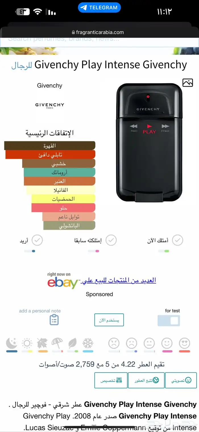 عطر جيفنشي بلاي 1