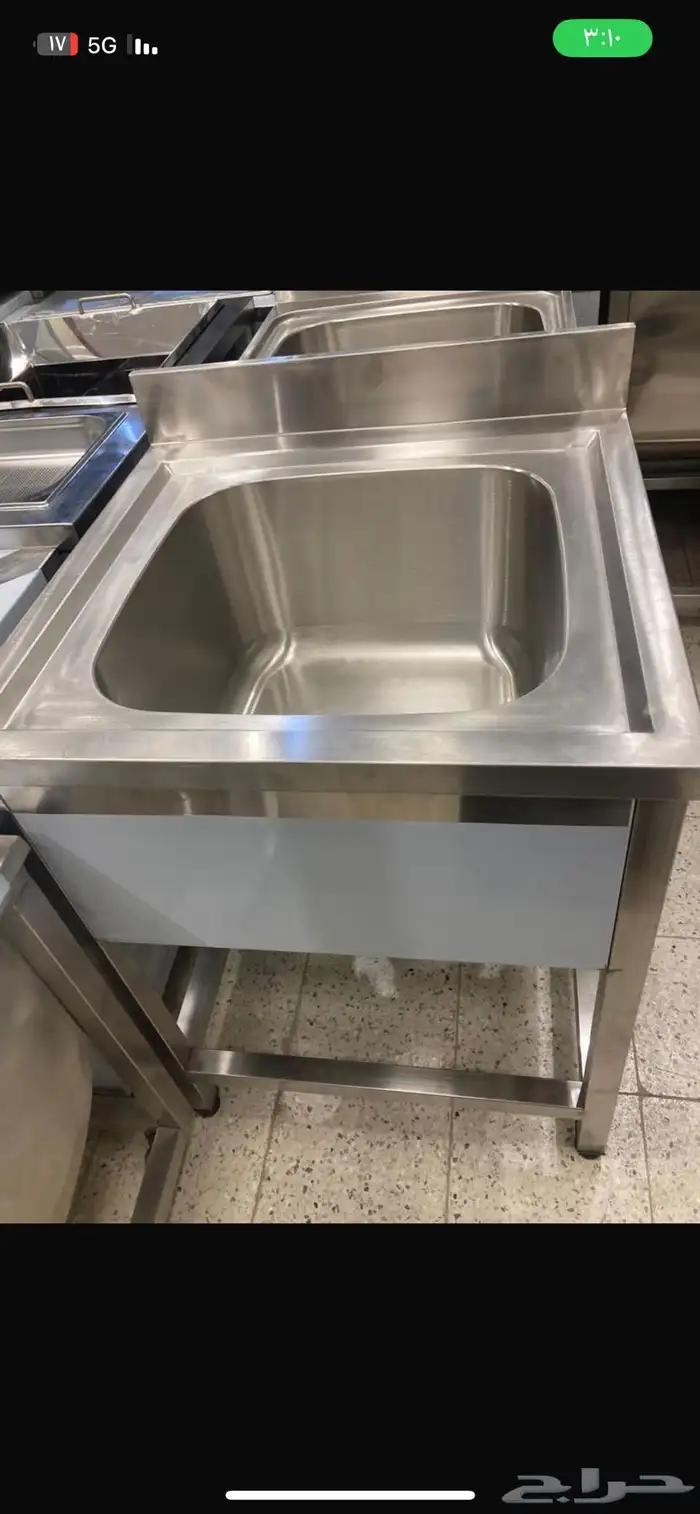 مجلى ستيل حوض مغسلة معدات ستيل تجهيز مطاعم 0