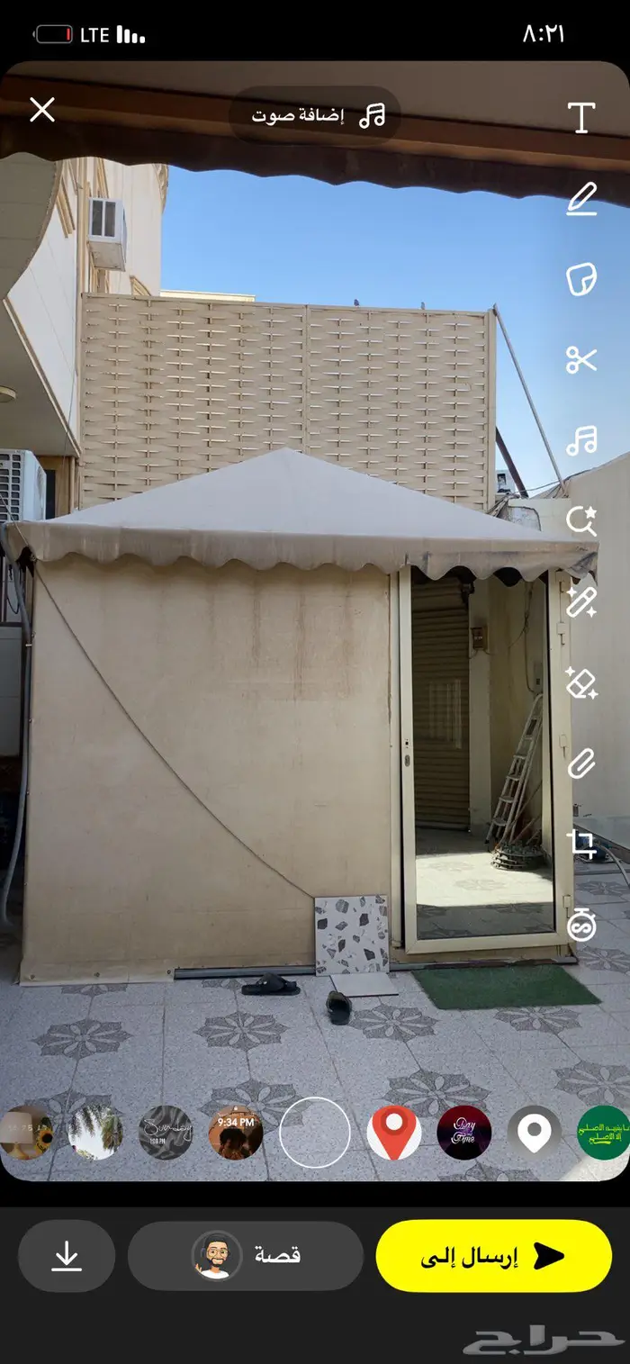 للبيع خيمه شرط الفك على مشتري 0