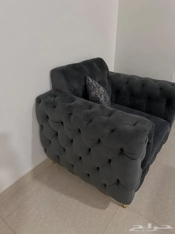 كنب للبيع رمادي انيق 0