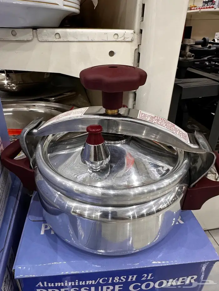 كاتم قدر صغط مفلطح 2 لتر عنابي 3