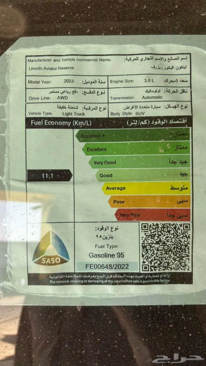 لينكولن 2023 اصفار 9