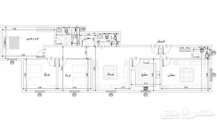شقة 4 غرف في مخطط مروج السلطان(مجاورة لطريق الامير سلطان) 7
