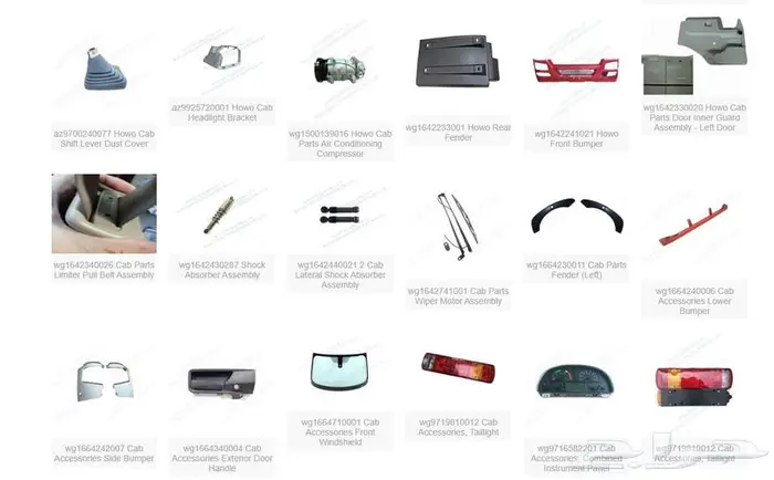 Parts for Sinotruk Howo جميع قطع شاحنات هوو الصينية 3