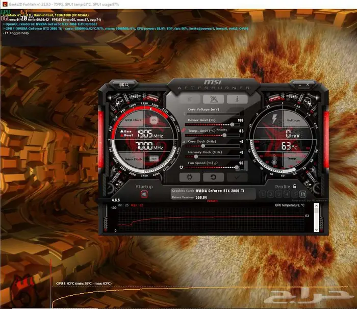 Asus RTX 3060ti للبيع أو البدل بهاردسك 18تيرا 5