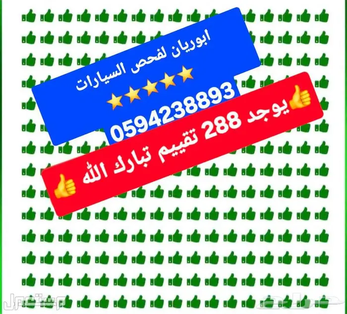 ننوب عنك بفحص المركبه يوجد 288 تقييم خبير فحص سيارات 0