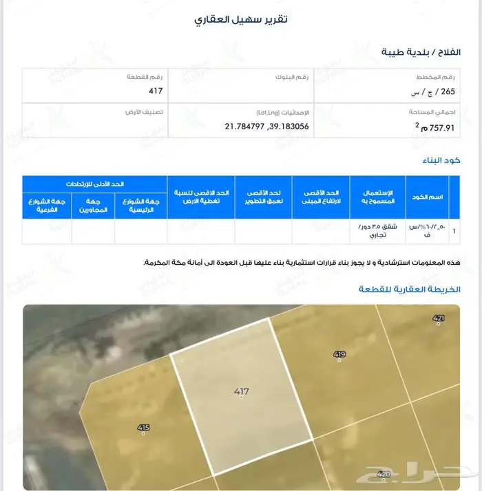 ارض سكنية للبيع شمال جدة حي الفلاح 0