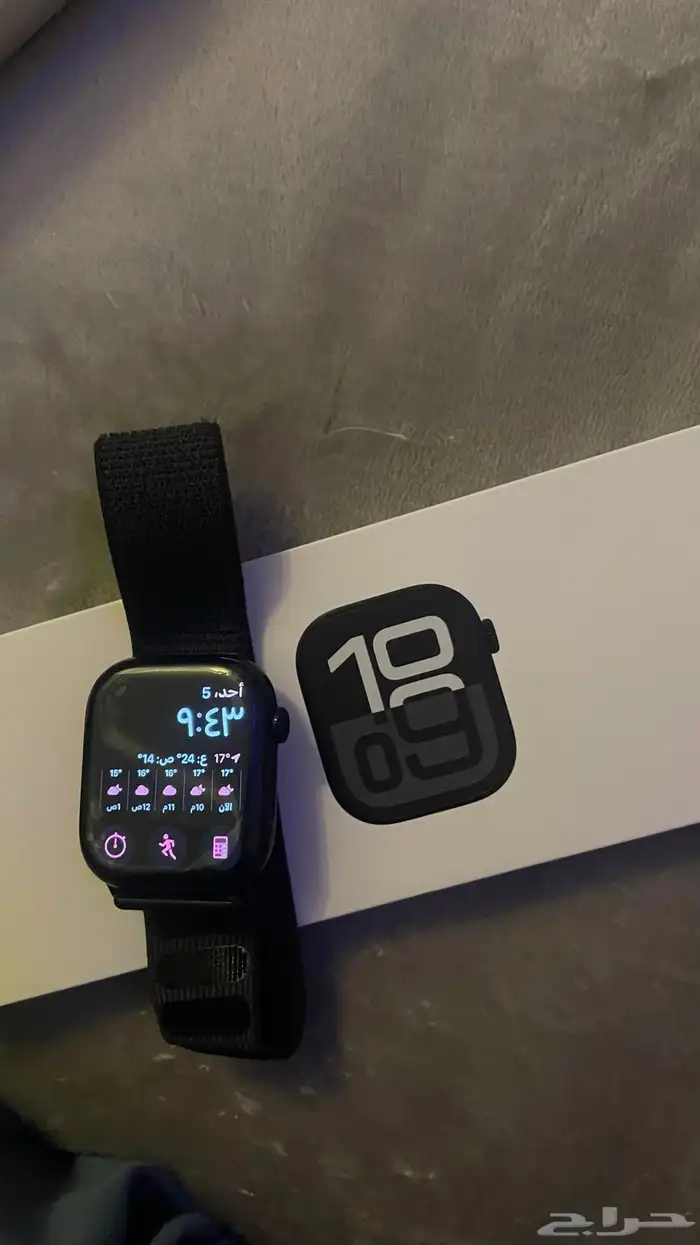 أبل واتش 10 مقاس 46مم (كبير) اللون اسود 64 GPS الضمان 10 شهو 0
