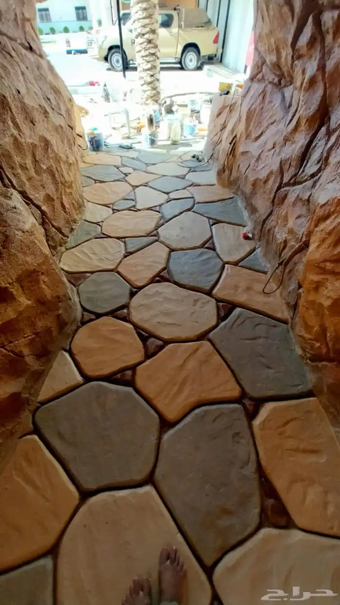 اعمال نحت اسمنتي صخريه شلالات اندنيسي 1