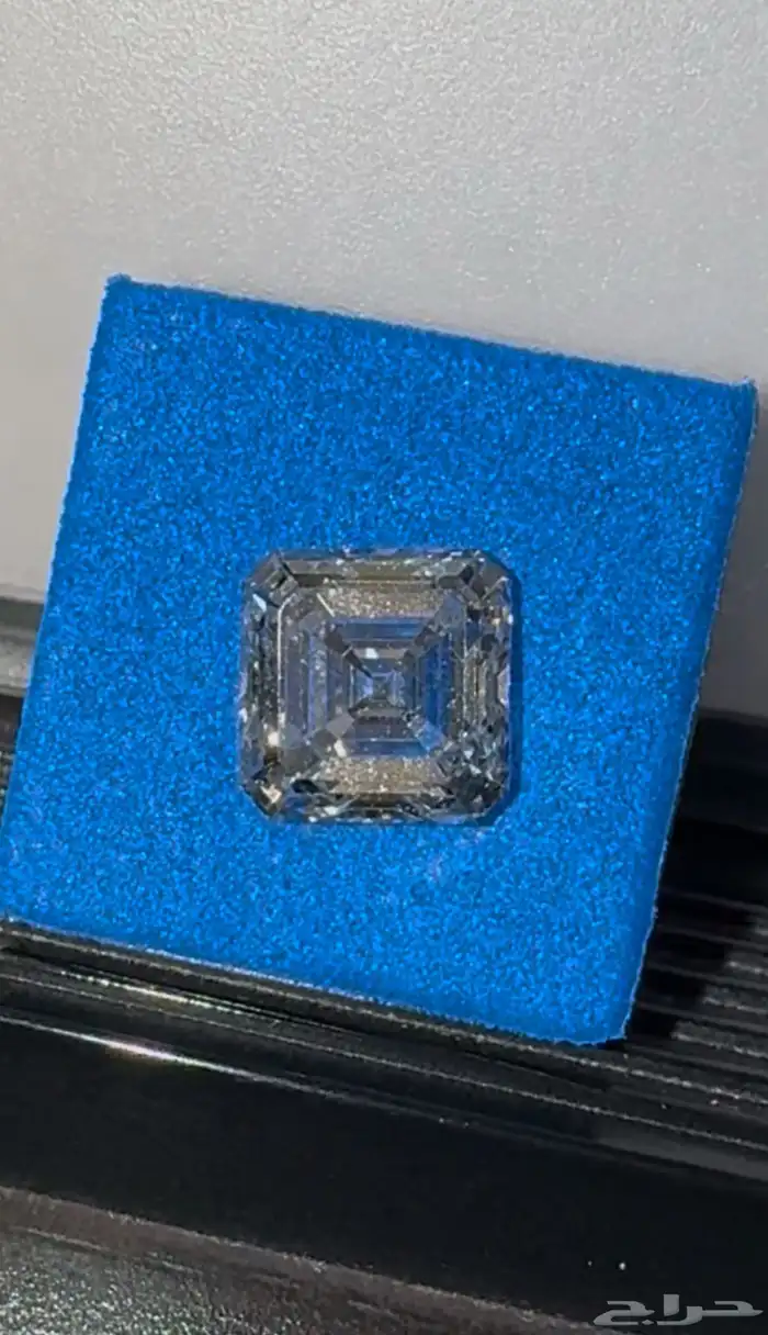 الماس مخبري asscher cut وزن 1.51 قيراط 0