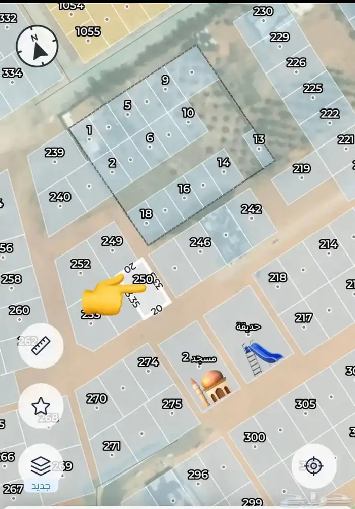 للبيع ارض سكنية زاوية حي المنتزه الجنوبي في بريدة 0