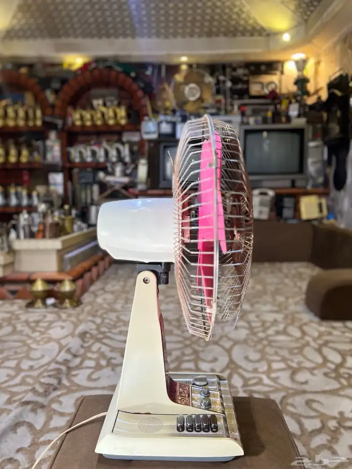 مروحة وراديو كراون جلاسي نادرة قديمة تراثية 7