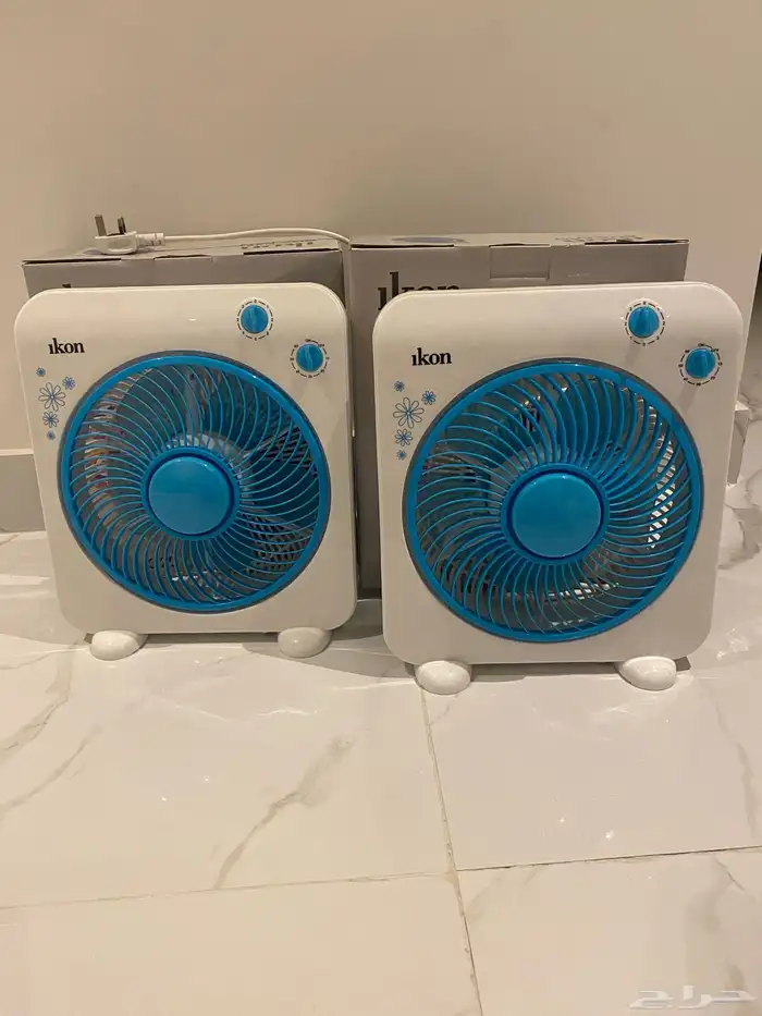 مروحة صندوق مستخدمة أبيض  أزرق 0
