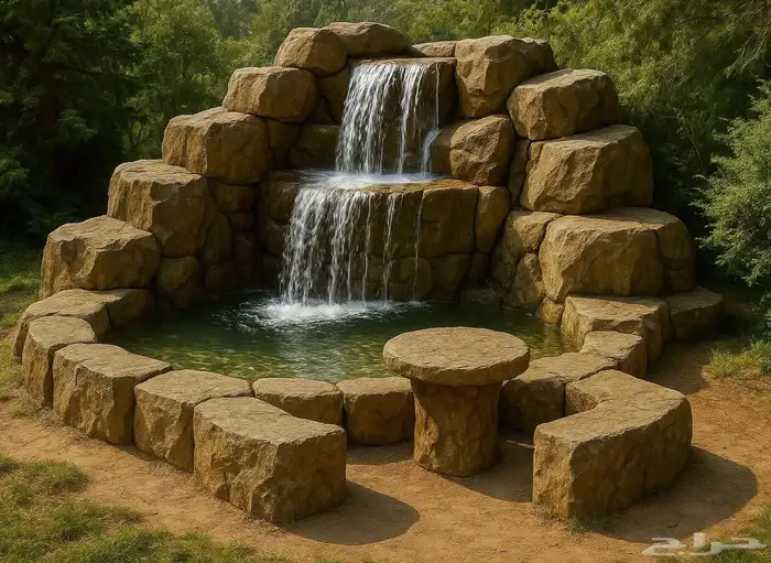 اعمال نحت اسمنتي صخريه شلالات اندنيسي 4