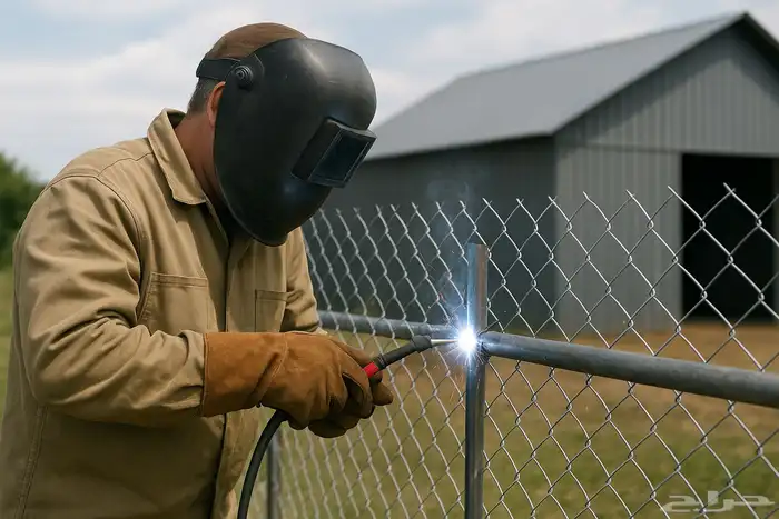 ورشة حدادة لتفصيل الشبوك والمعالف 1