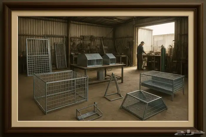 ورشة حدادة لتفصيل الشبوك والمعالف 0