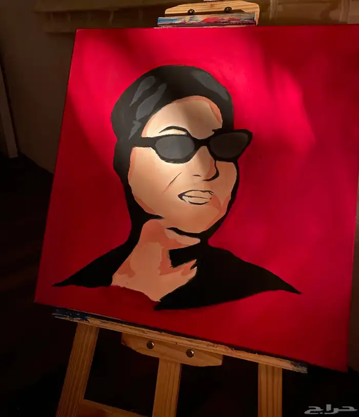 لوحة رسم ام كلثوم 0
