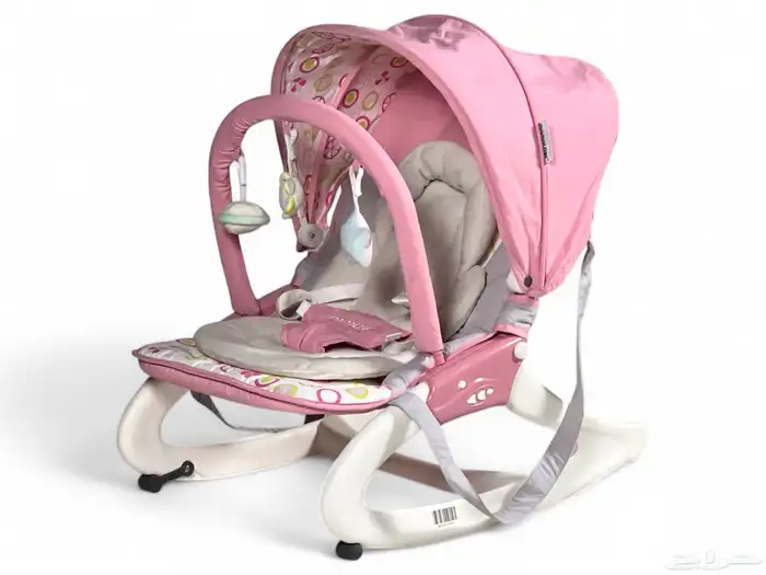 جلاسة للأطفال مع العاب تعليق وموسيقى - كرسي هزاز للمواليد 8