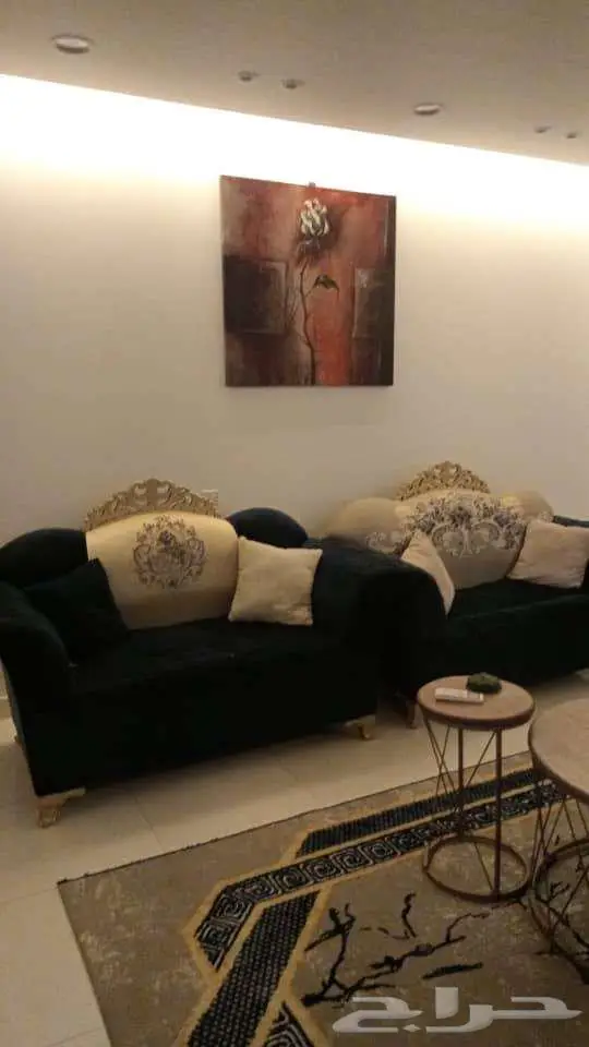 طقم جلوس 7 قطع مع سجادة وستاره بي 800 ريال 2