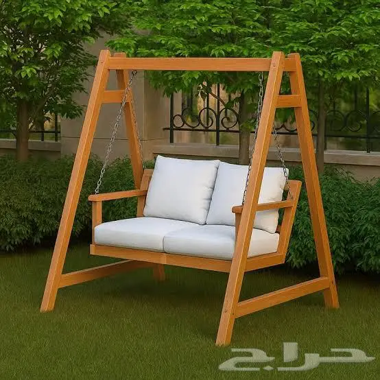 مراجيح خشب وكراسي وطاولات 0