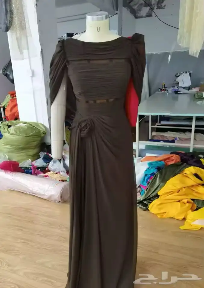 فستان بني 0