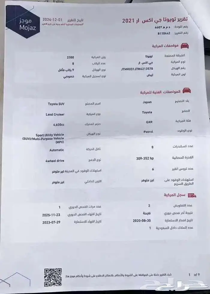 للبيع جيب قراند تورنق 2021 سعودي عداد قليل V8 ( مخززنه ) 68