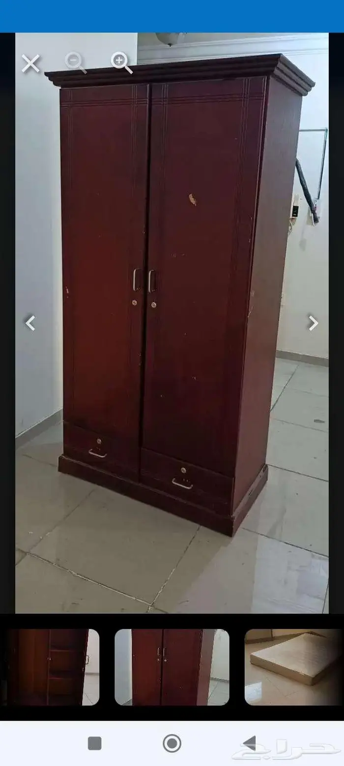 دولاب خشبي ضلفتين 0