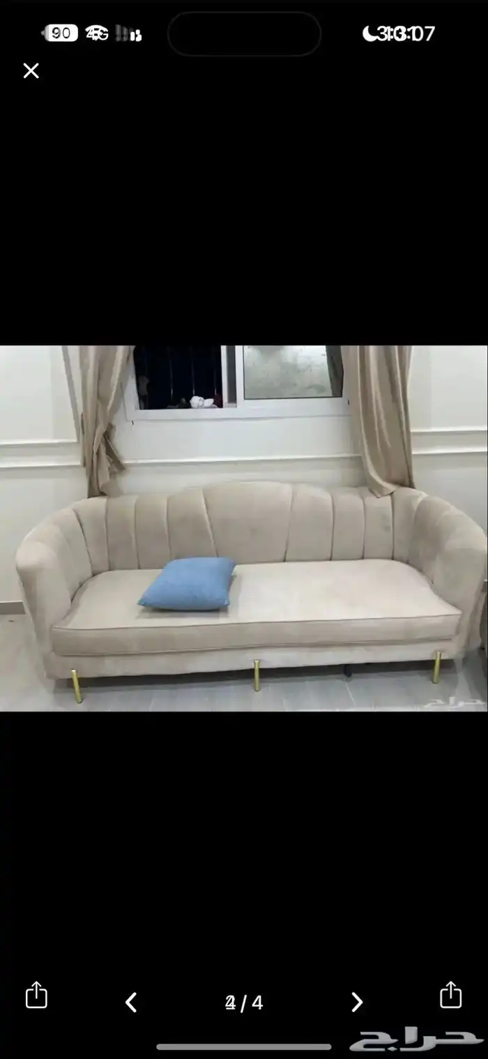 كنب 3 قطع كبار و2 صغار للبيع 0
