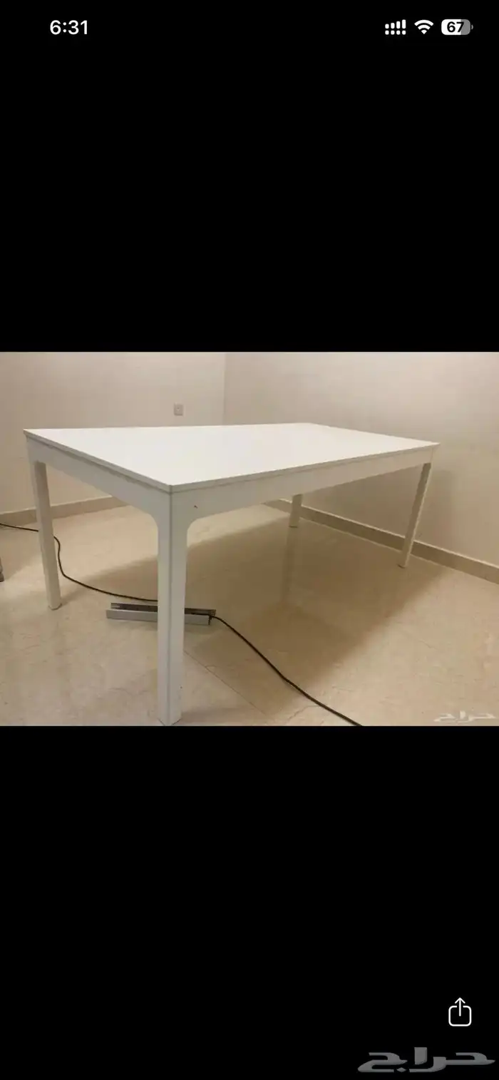 طاولة إيكيا ابيض 0