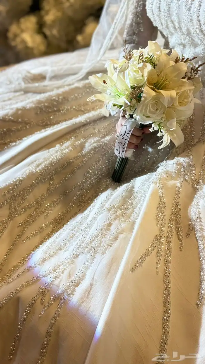 فستان زفاف مع كامل ملحقاته 0