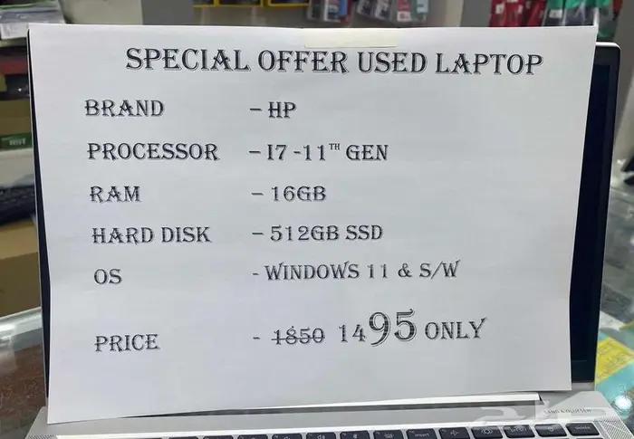 SPECIAL OFFER USED LAPTOP HP 0