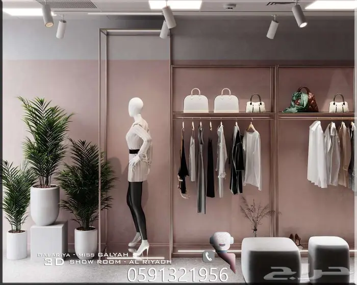 تصميم داخلي ديكور بوثات معارض و محلات تصميم سبا و صالون محل 29