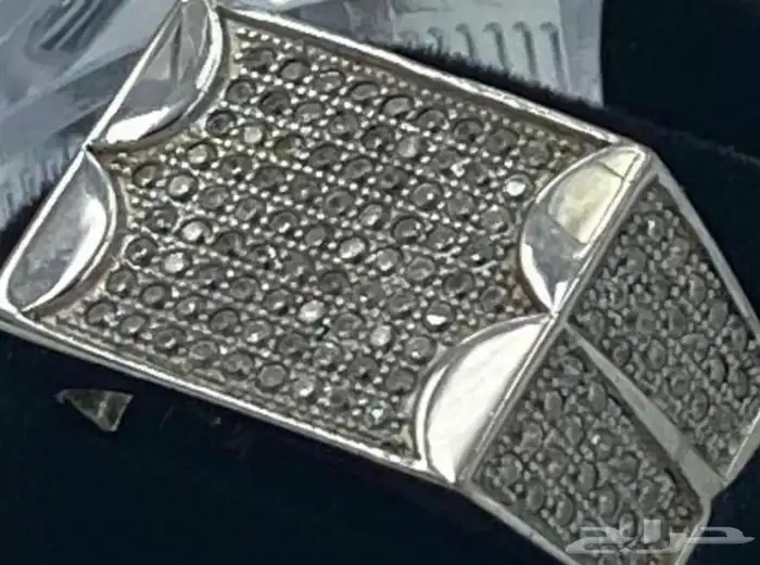 خاتم فضه رجالي راقي عيار 925 إيطالي شبيه الالماس 5