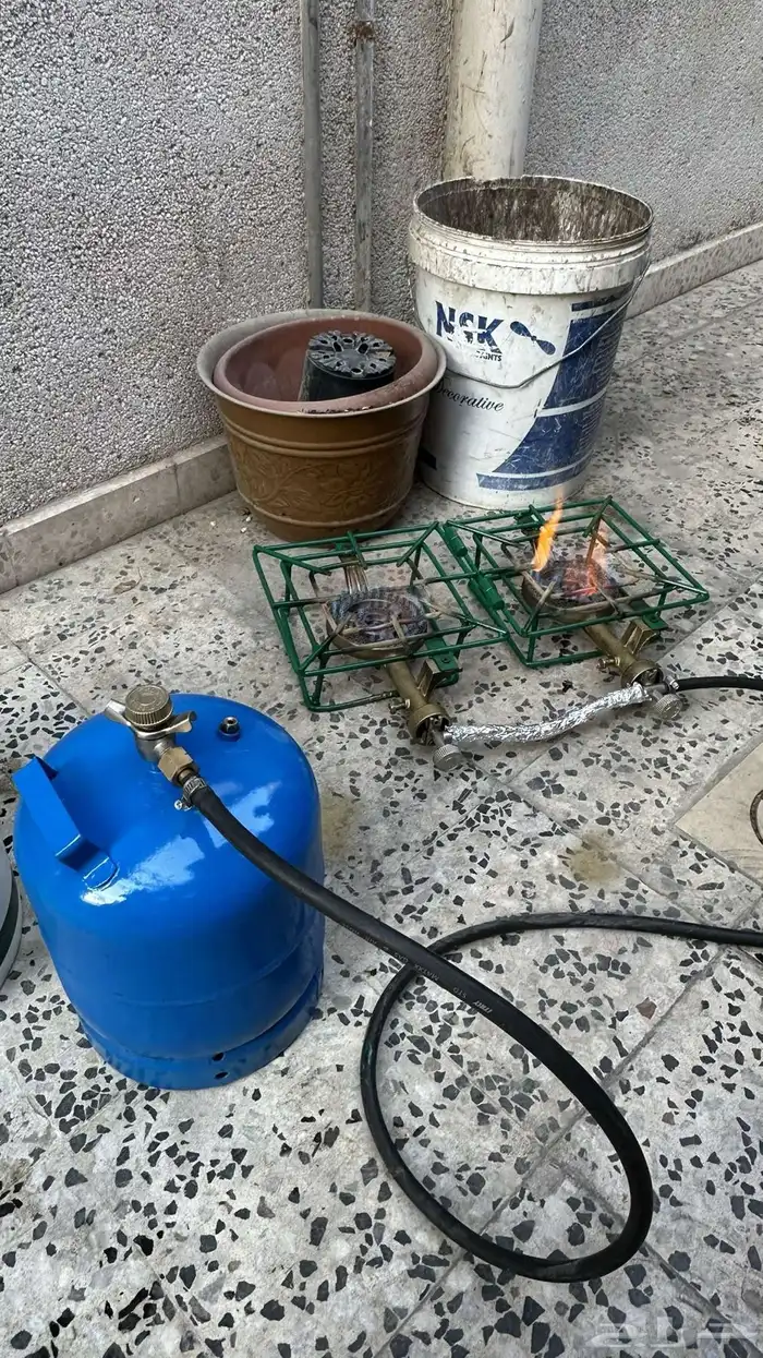 موقد غاز مزدوج مع جرة غاز 1