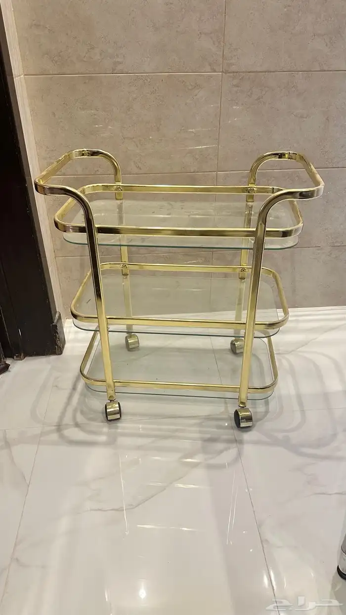 للبيع اثاث مغسله حوضين بخلاطاتها وعربيه قزاز واستيل 1