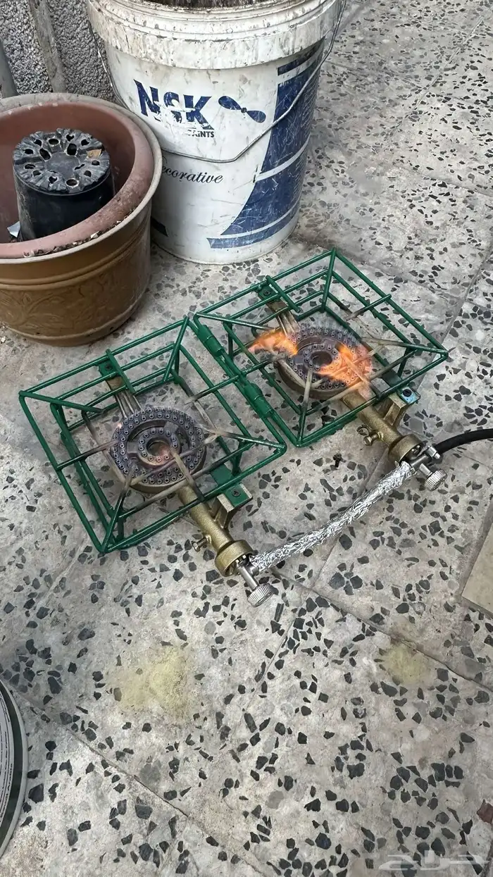موقد غاز مزدوج مع جرة غاز 2