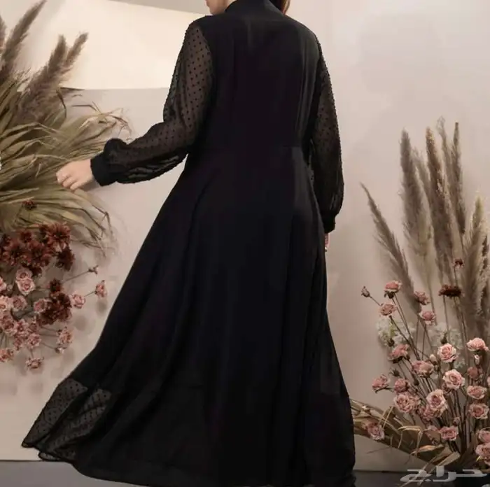 فستان اسود جميل وراقي 1
