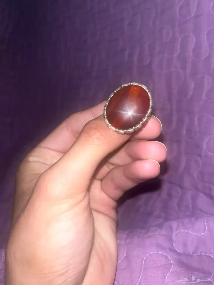 خاتم عقيق كبدي (نحاس من النوادر) 1