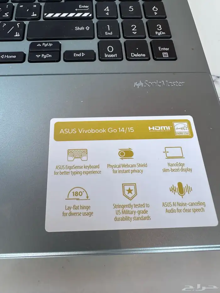 جهاز لاب توب ASUS Vivobook Go 15 OLED (طراز AMD Ryze 1