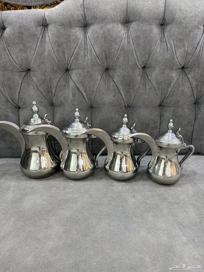 طقم دلة العساف عريض عدد 4 0