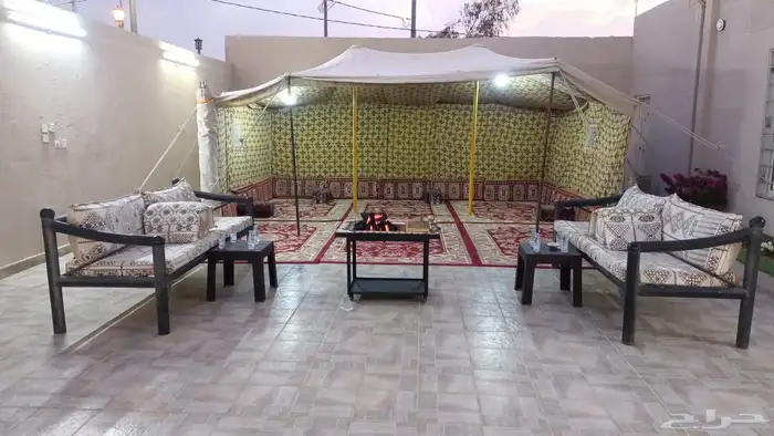 المجمعة تاجير بيوت شعر. خيام عادية. منقل الحطب 2