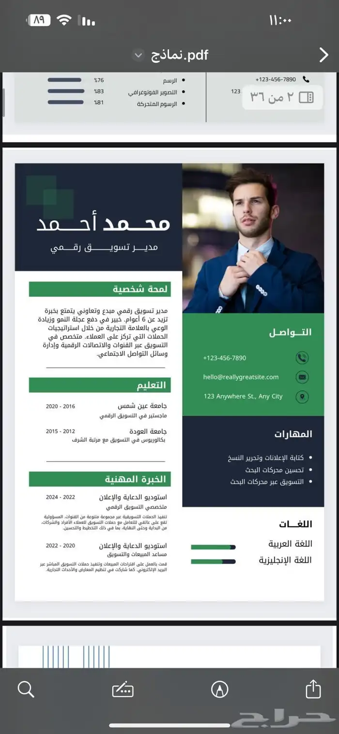 مصمم Cv احترافي يفتح لك الأبواب وبأنظمه حديثه 17