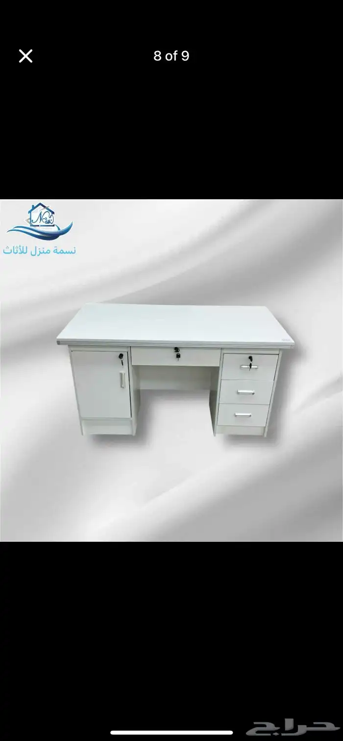 طاولة مكتب بيضاء حديثة بأحجام مختلفة 55