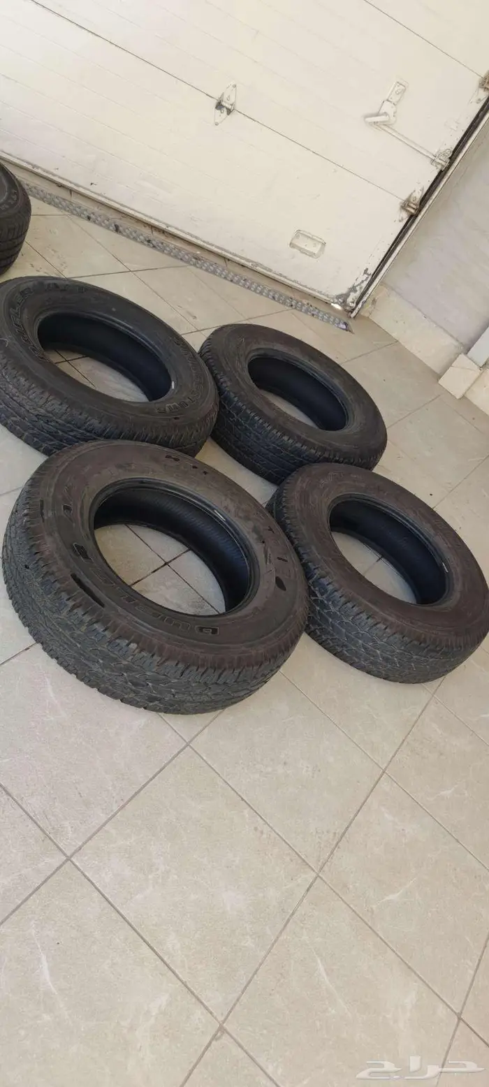 طقم كفرات برجستون 245 75 17 تاريخ 24 شبه جديدة 7