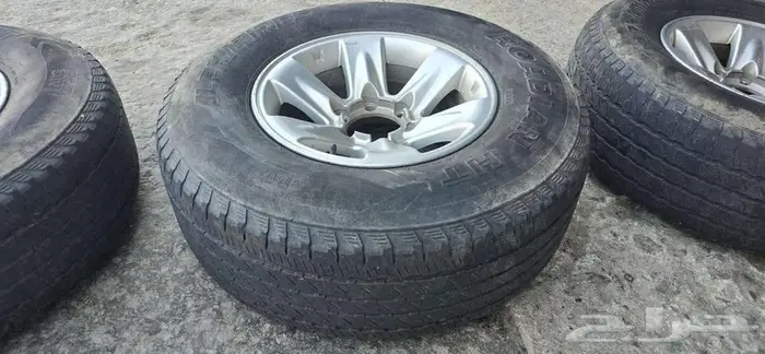 جنوط باترول ألمونيوم تجاري مستعمل نظيف جدا مقاس 16 بكفراتها 3