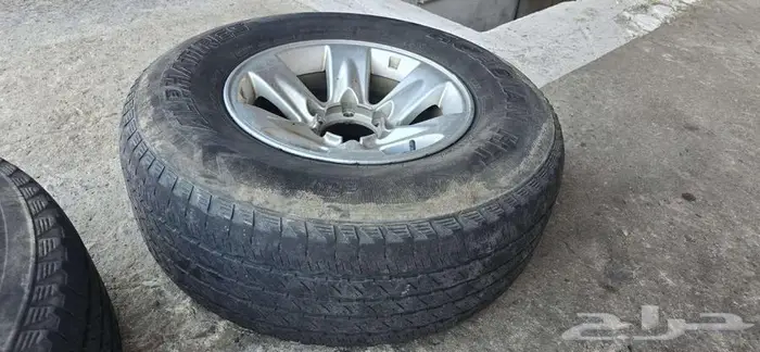 جنوط باترول ألمونيوم تجاري مستعمل نظيف جدا مقاس 16 بكفراتها 2