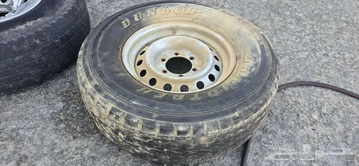 جنوط باترول ألمونيوم تجاري مستعمل نظيف جدا مقاس 16 بكفراتها 8